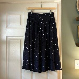 J. Crew Pleated Midi Skirt